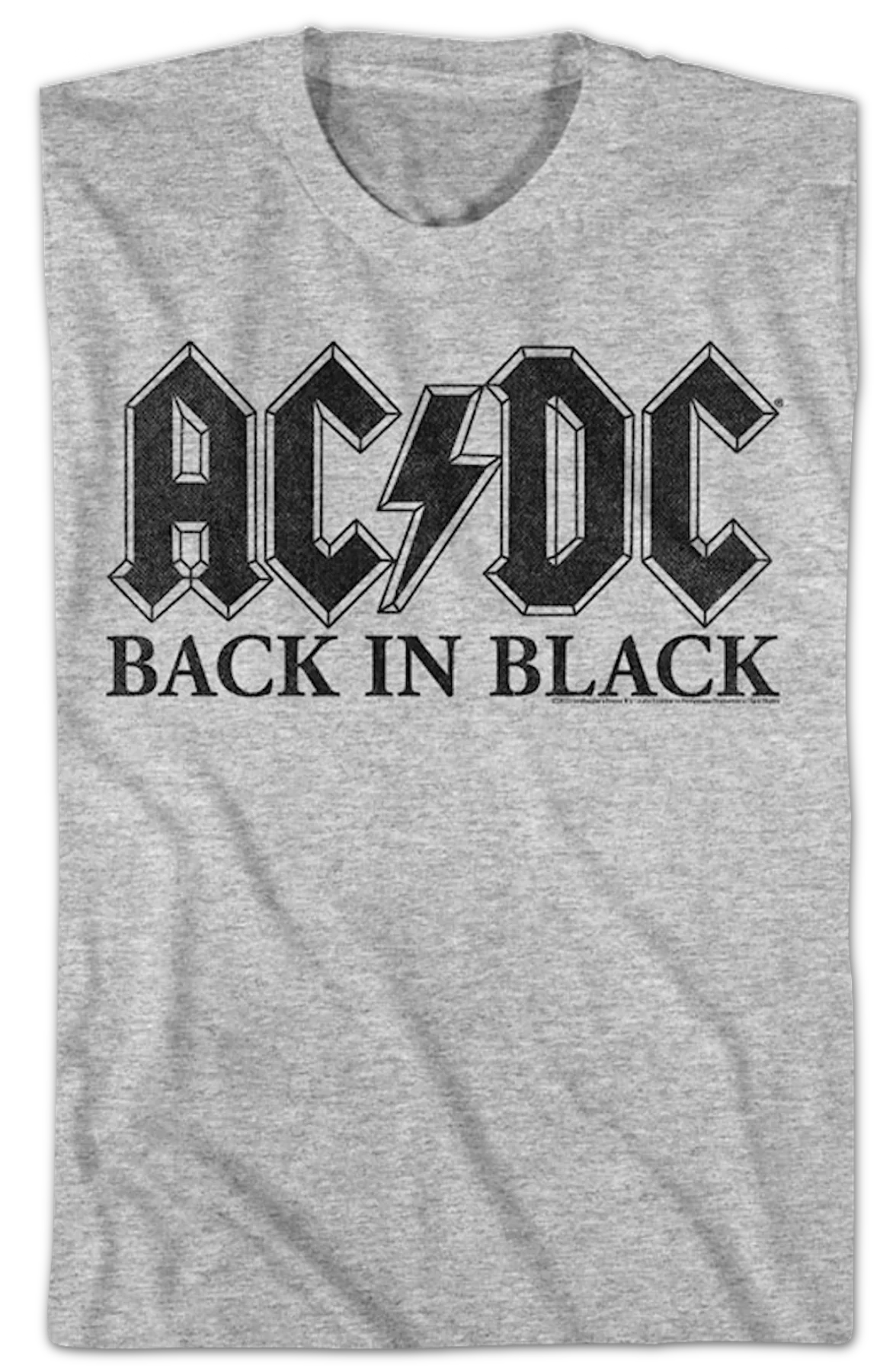 Vintage Back In Black ACDC Shirt - Image 2