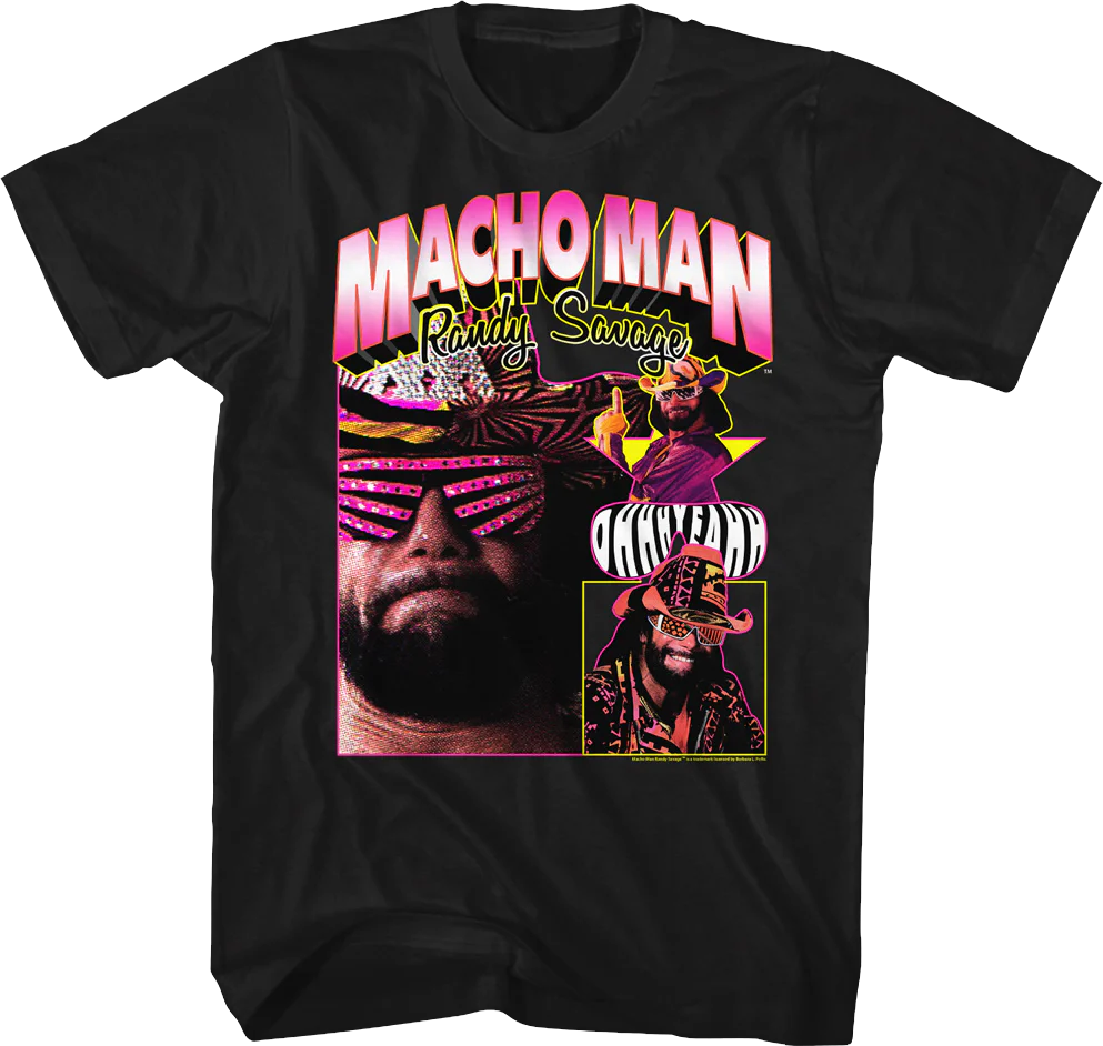 Vintage Collage Macho Man Randy Savage T-Shirt