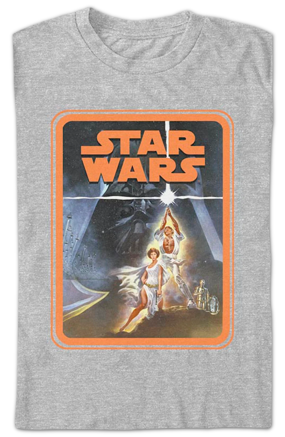 Vintage Episode IV Poster Frame Star Wars T-Shirt - Image 2