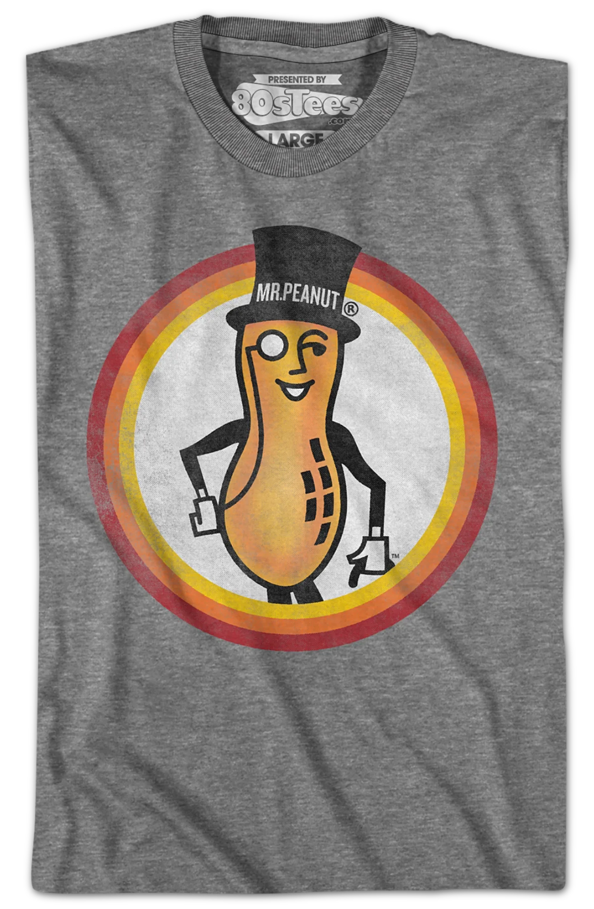 Vintage Mr. Peanut Circle Planters T-Shirt - Image 2