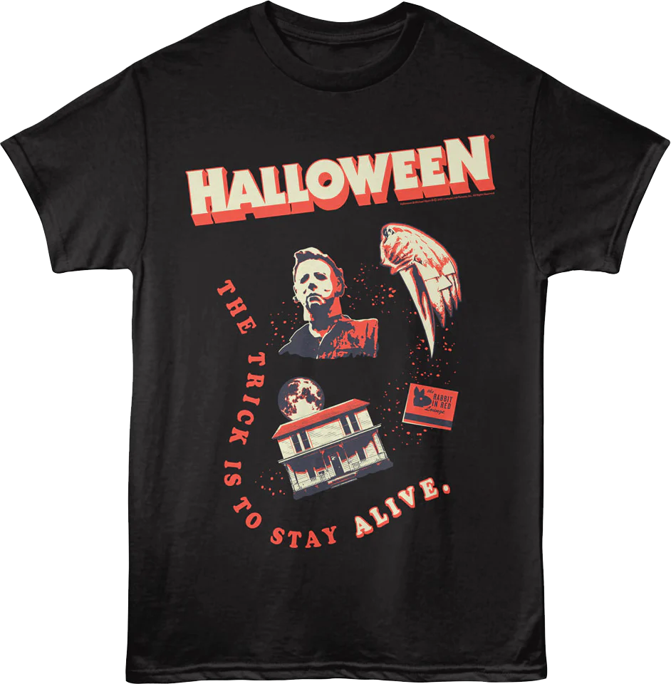 Vintage Stay Alive Collage Halloween T-Shirt