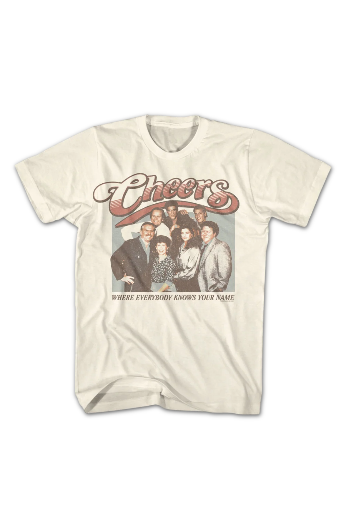 Where Everybody Knows Your Name Cast Photo Cheers T-Shirt - Image 2