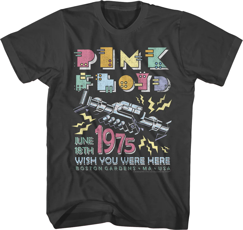 Wish You Were Here Boston Gardens 1975 Pink Floyd T-Shirt - Image 2
