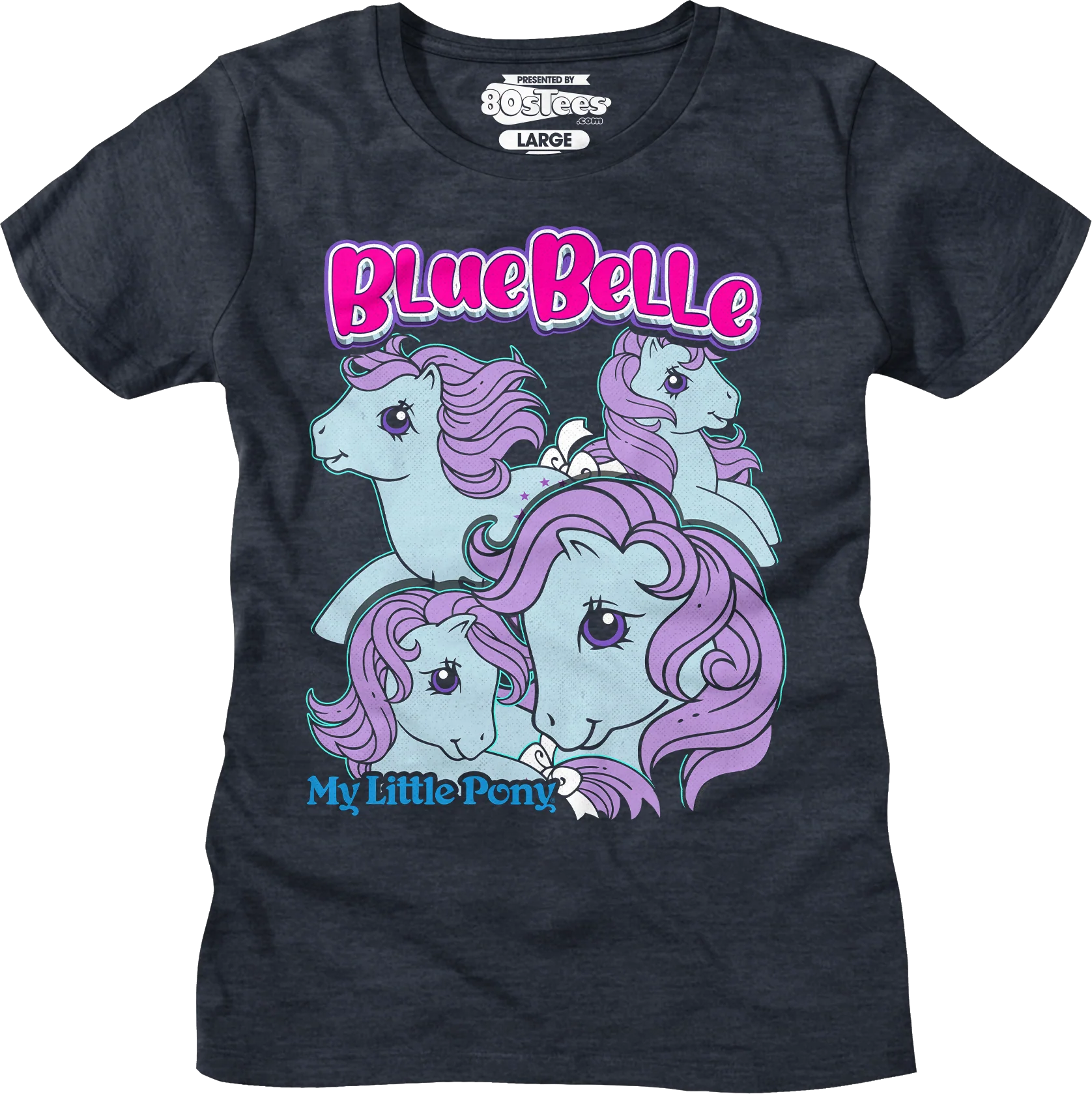 Womens Blue Belle Collage My Little Pony Shirt - Image 4
