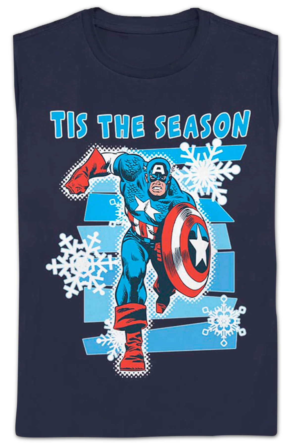 Womens Captain America Tis The Season Marvel Comics Shirt - Image 2