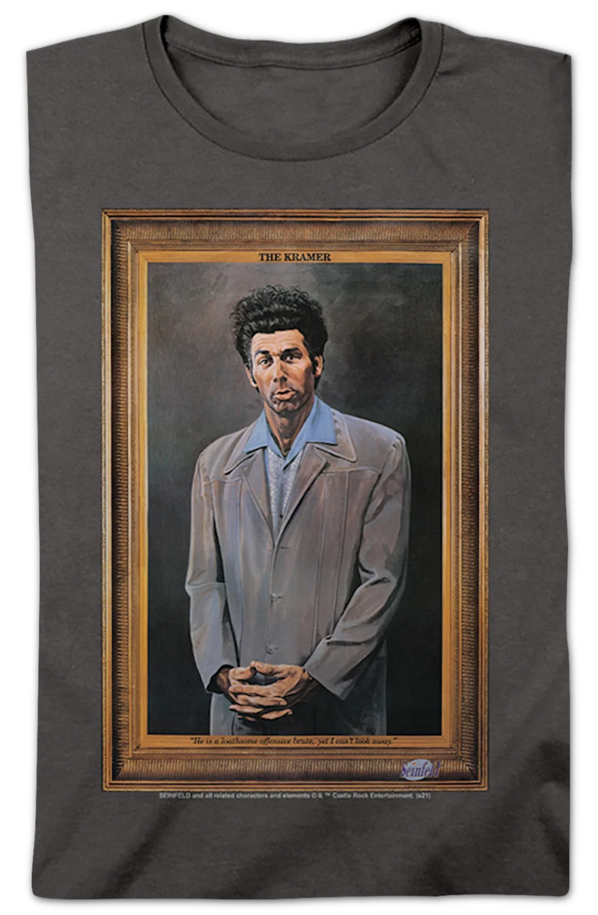 Womens Charcoal Kramer Painting Seinfeld Shirt - Image 2