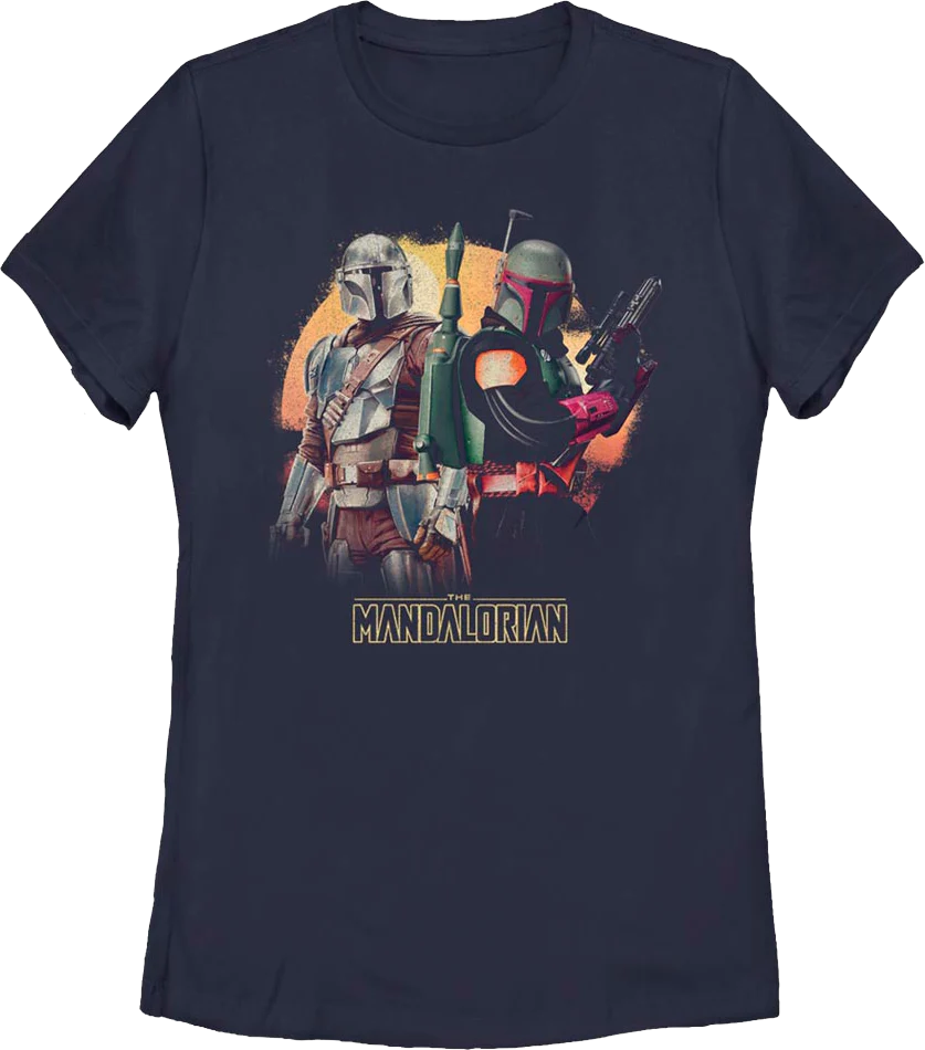Womens Din Djarin And Boba Fett The Mandalorian Star Wars Shirt