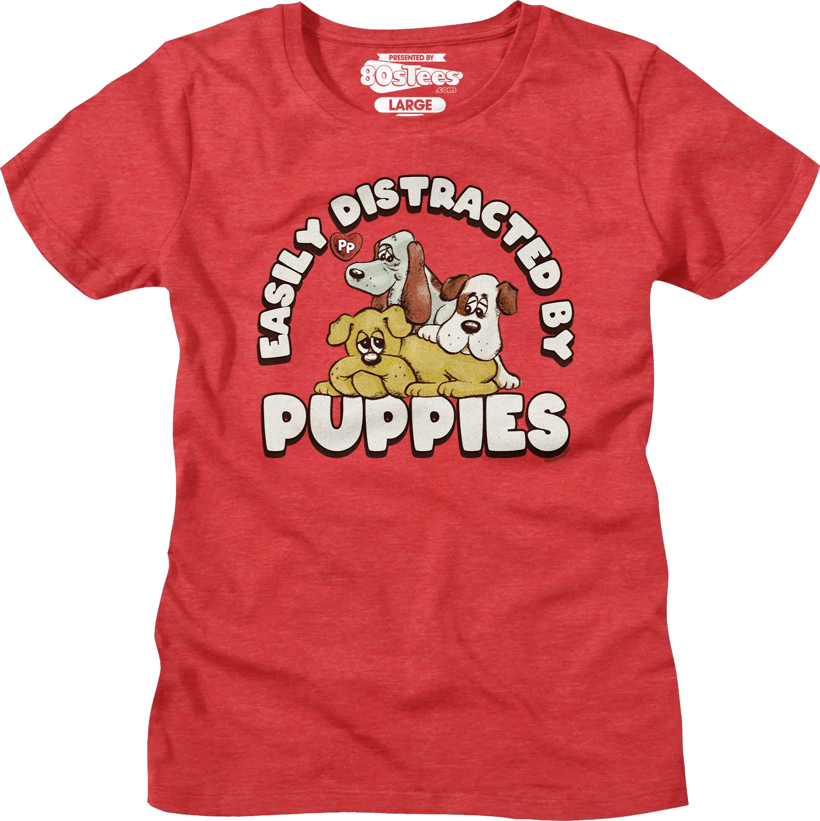 Womens Easily Distracted By Puppies Pound Puppies Shirt - Image 5