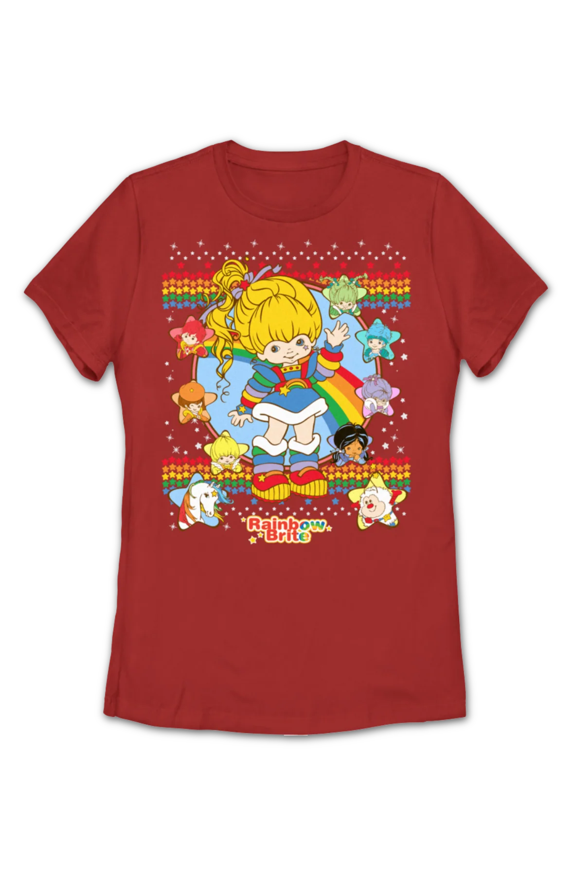 Womens Faux Ugly Sweater Rainbow Brite Shirt - Image 2