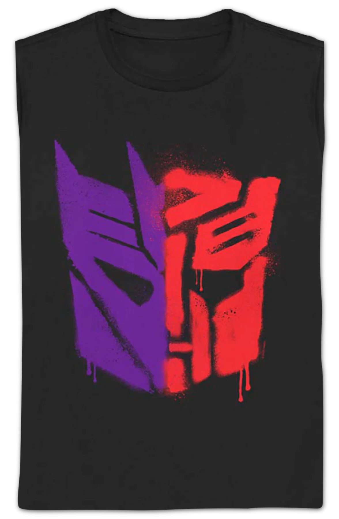 Womens Graffiti Split Logos Transformers Shirt - Image 2