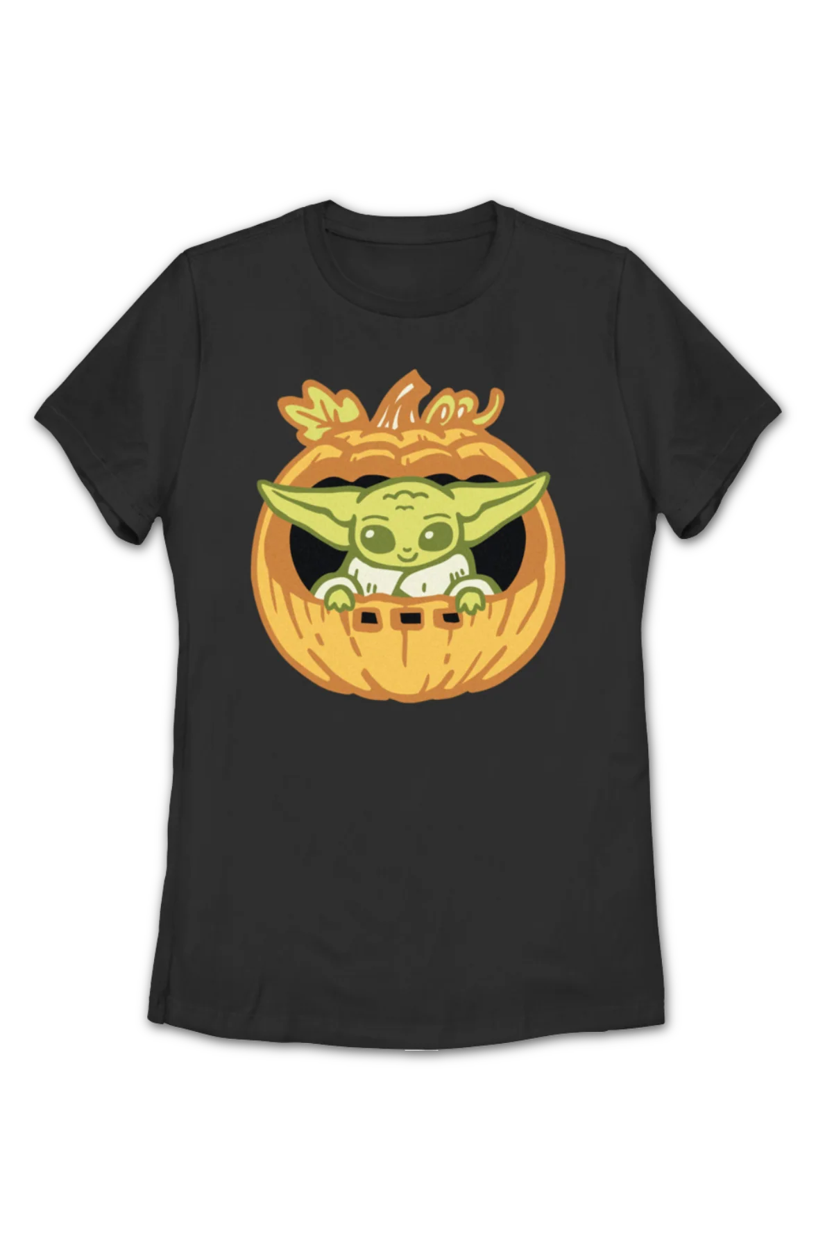 Womens Grogu Pumpkin Mandalorian Star Wars Shirt - Image 2