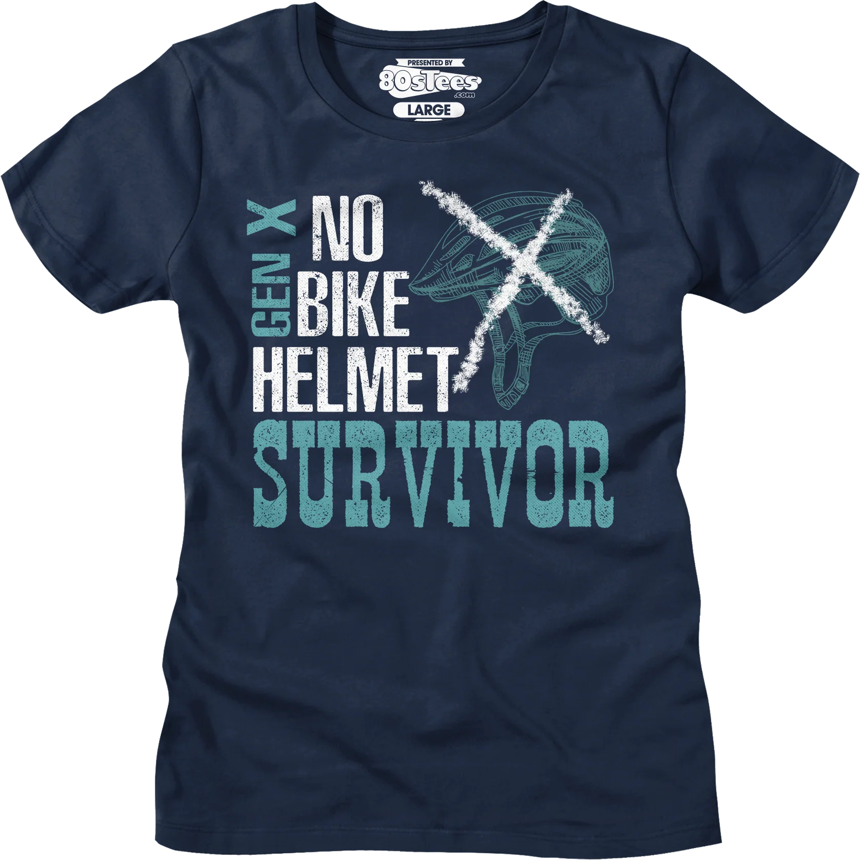 Womens No Bike Helmet Survivor Shirt - Image 6