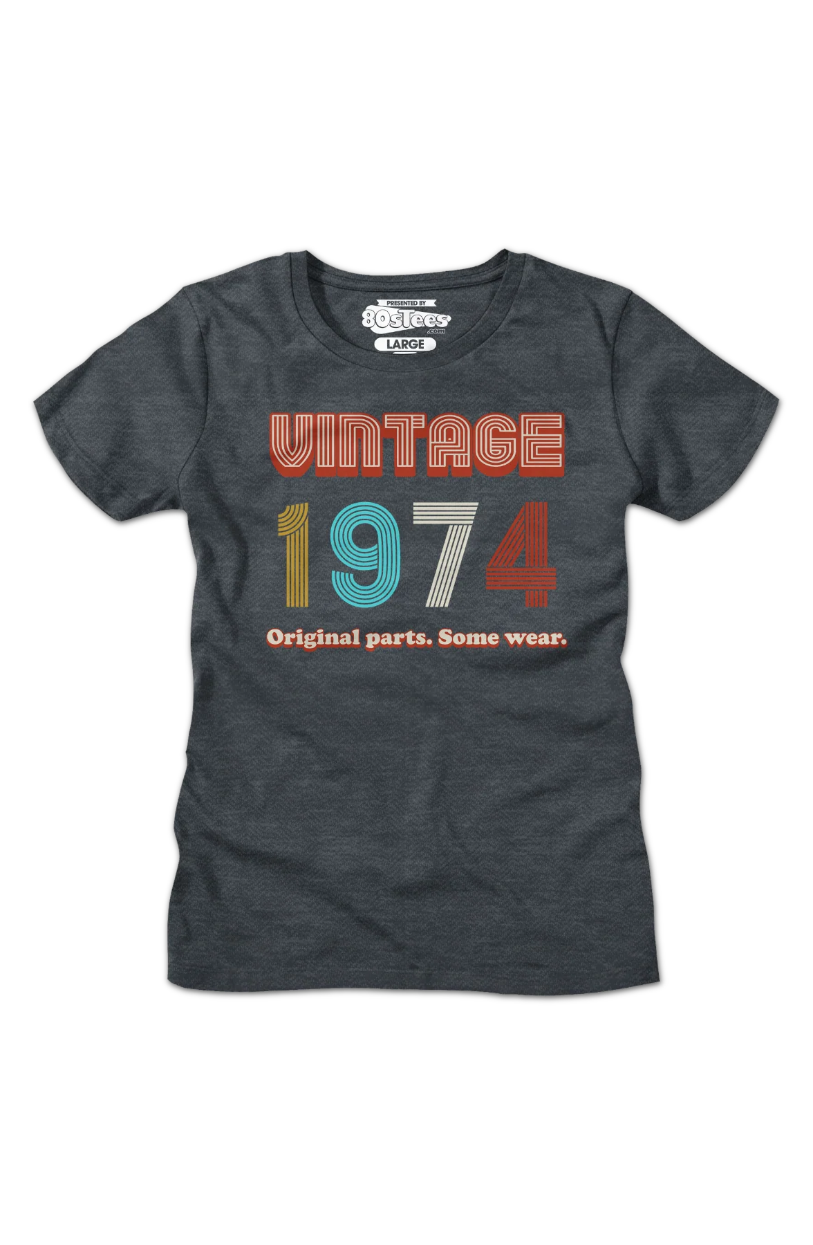 Womens Original Parts Some Wear Vintage 1974 Shirt - Image 2