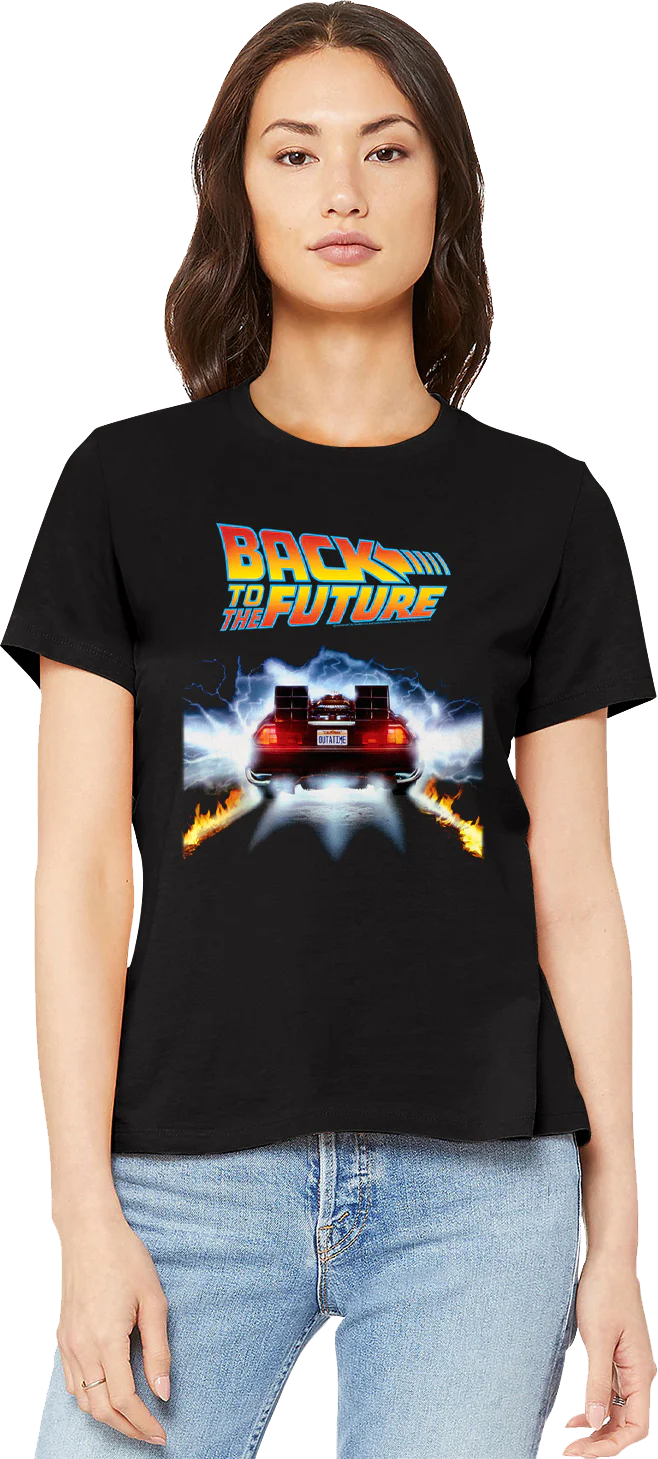 Womens OUTATIME DeLorean Back To The Future Shirt