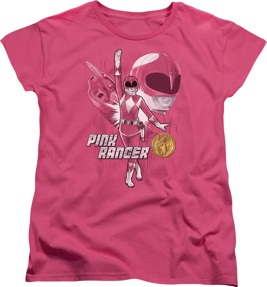 Womens Pink Ranger Mighty Morphin Power Rangers Shirt