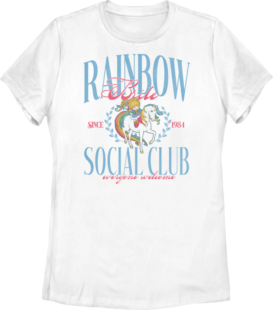 Womens Social Club Since 1984 Rainbow Brite Shirt