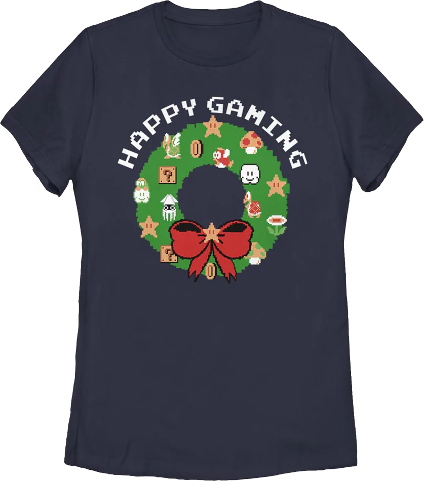 Womens Super Mario Bros. Happy Gaming Nintendo Shirt