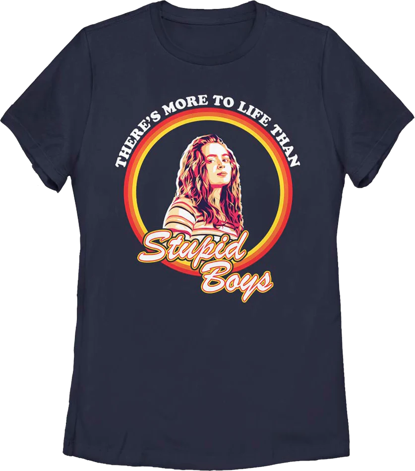 Womens There's More To Life Than Stupid Boys Stranger Things Shirt