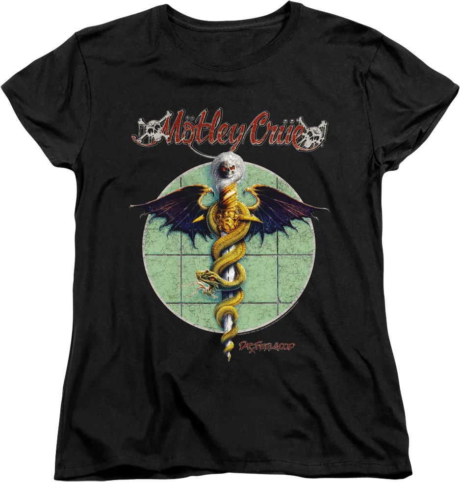 Womens Vintage Dr. Feelgood Motley Crue Shirt