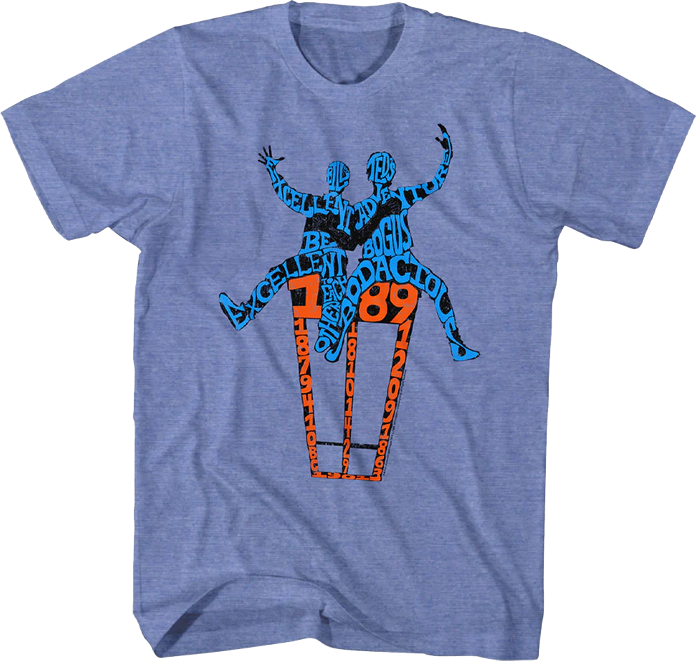 Words & Silhouettes Bill & Ted's Excellent Adventure T-Shirt