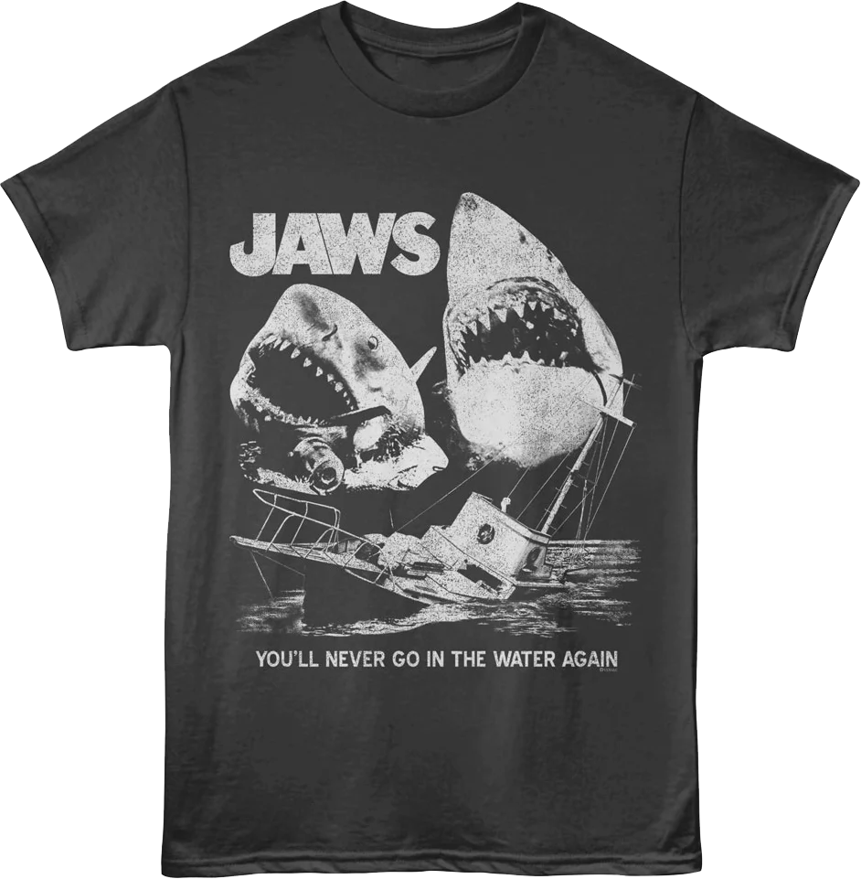 You'll Never Go In The Water Again Collage Jaws T-Shirt