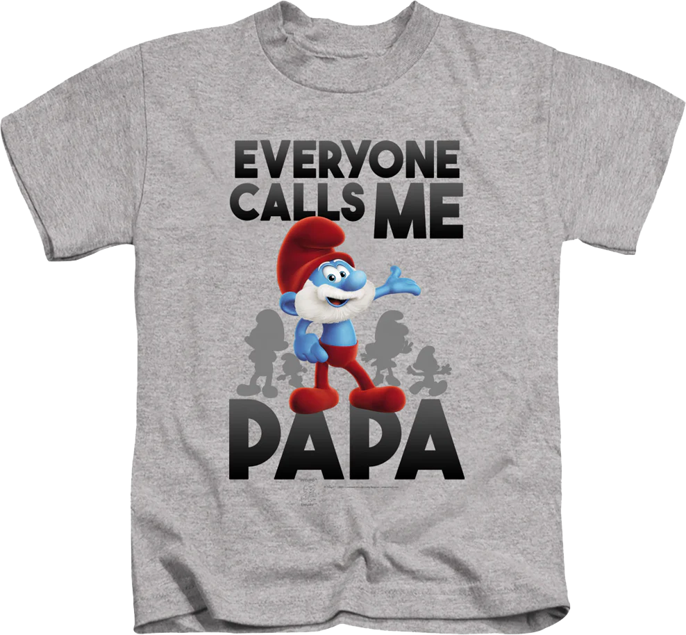 Youth Everyone Calls Me Papa Smurfs Shirt