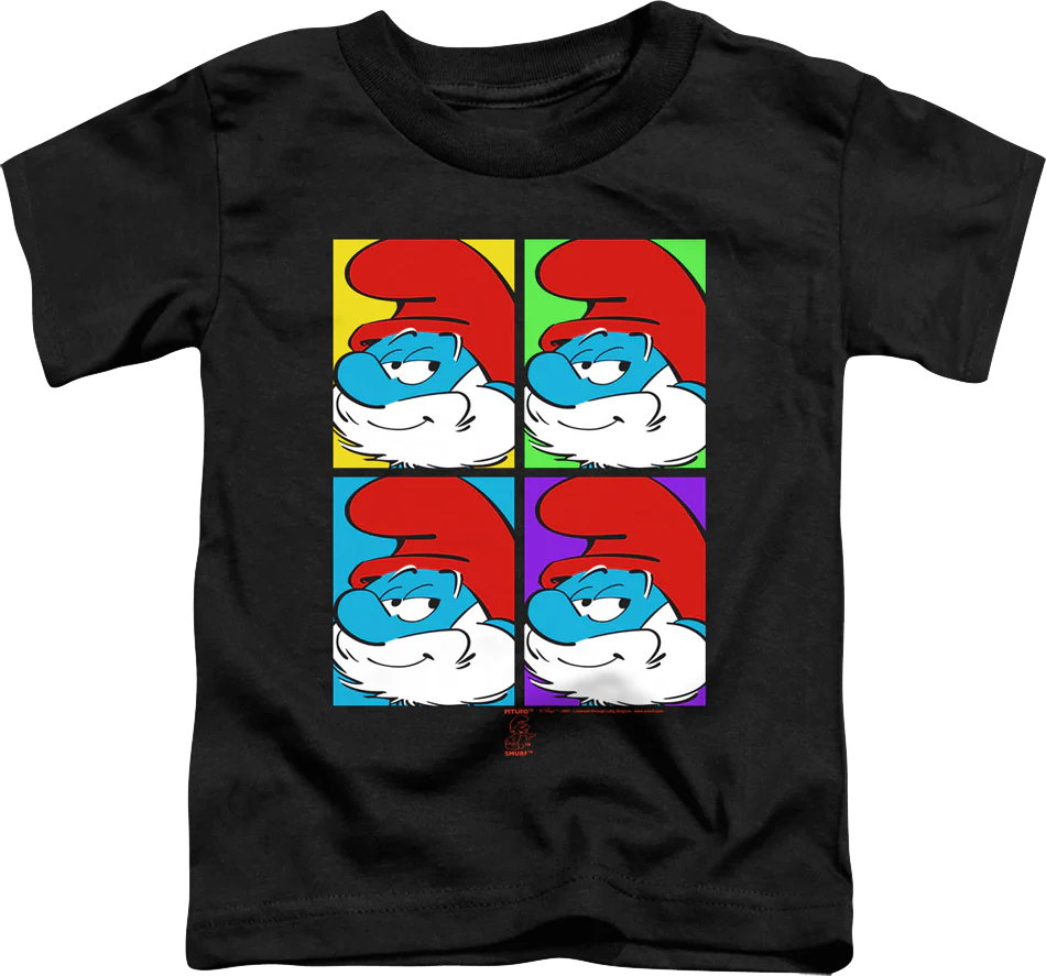 Youth Papa Smurf Pop Art Smurfs Shirt