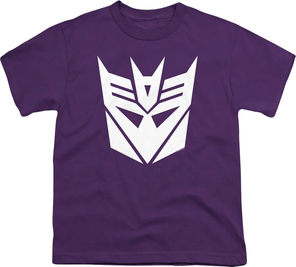 Youth Purple Decepticons Logo Transformers Shirt