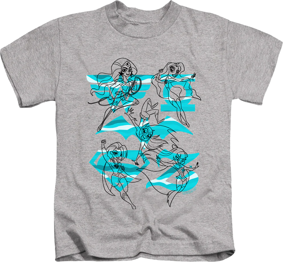 Youth Sketches DC Super Hero Girls Shirt