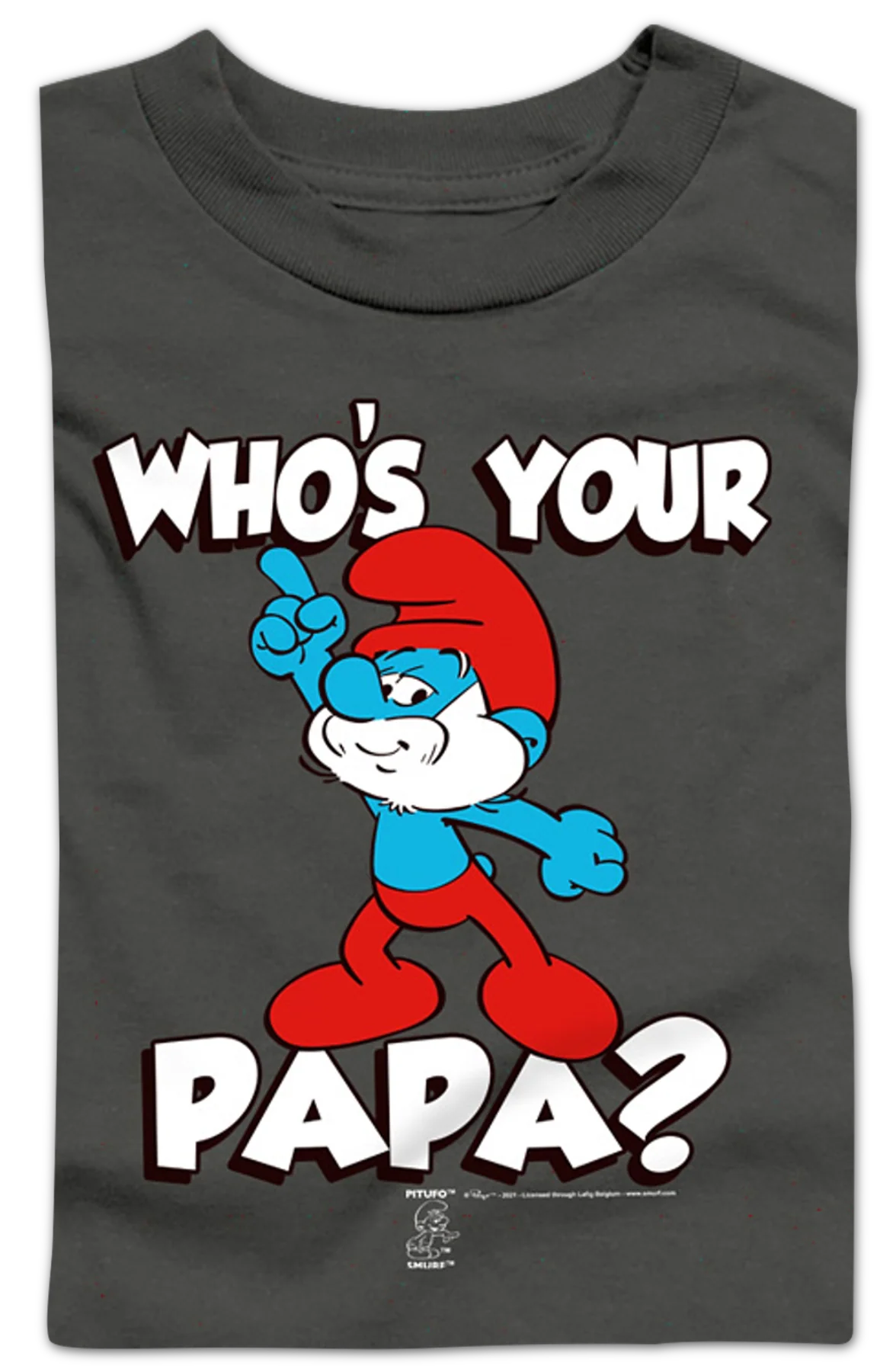 Youth Who's Your Papa? Smurfs Shirt - Image 2